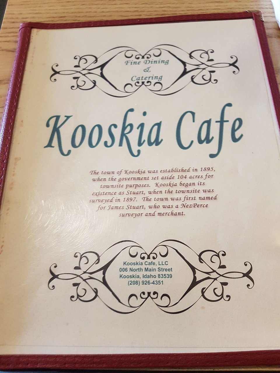 Kooskia Cafe